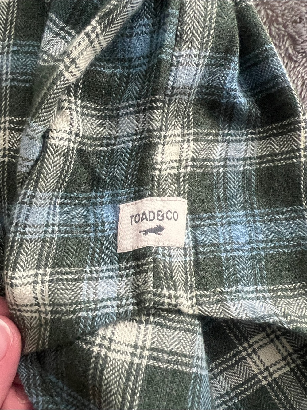Toad and Co Boxy Flannel Button Down Shirt Re-Form Women's Medium - Picture 8 of 13